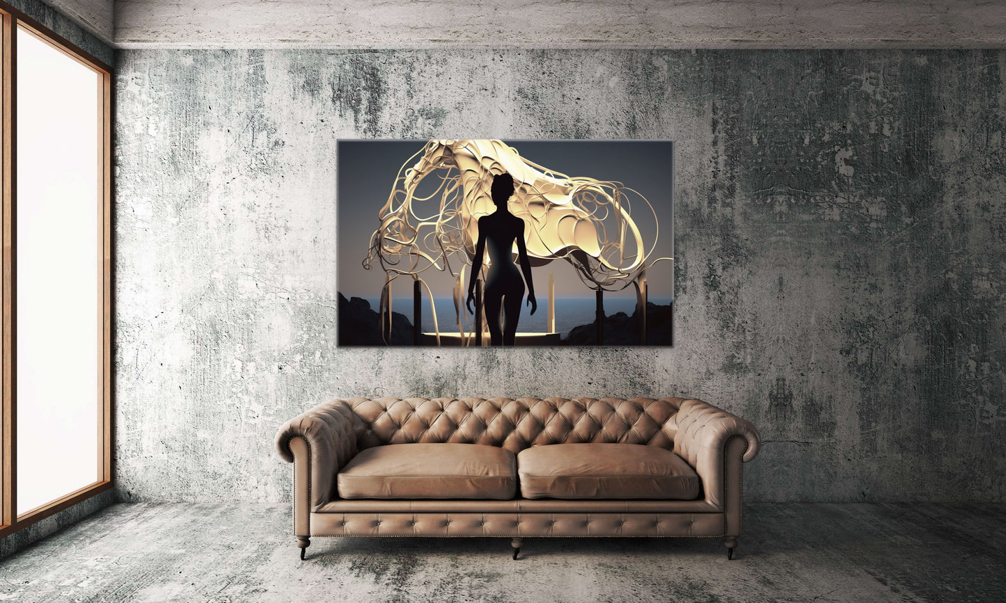 Golden Horse-Canvas Gallery Wraps