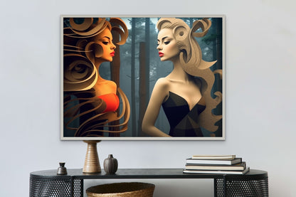 Mirror-abstract-Canvas Gallery Wraps