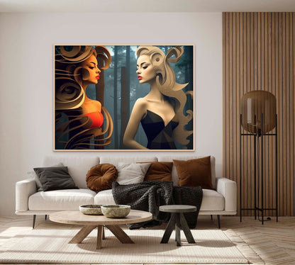 Mirror-abstract-Canvas Gallery Wraps