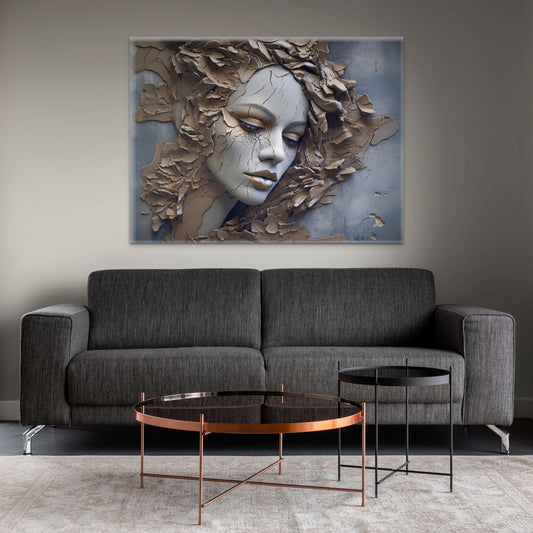 Face in the wall-Canvas Gallery Wraps