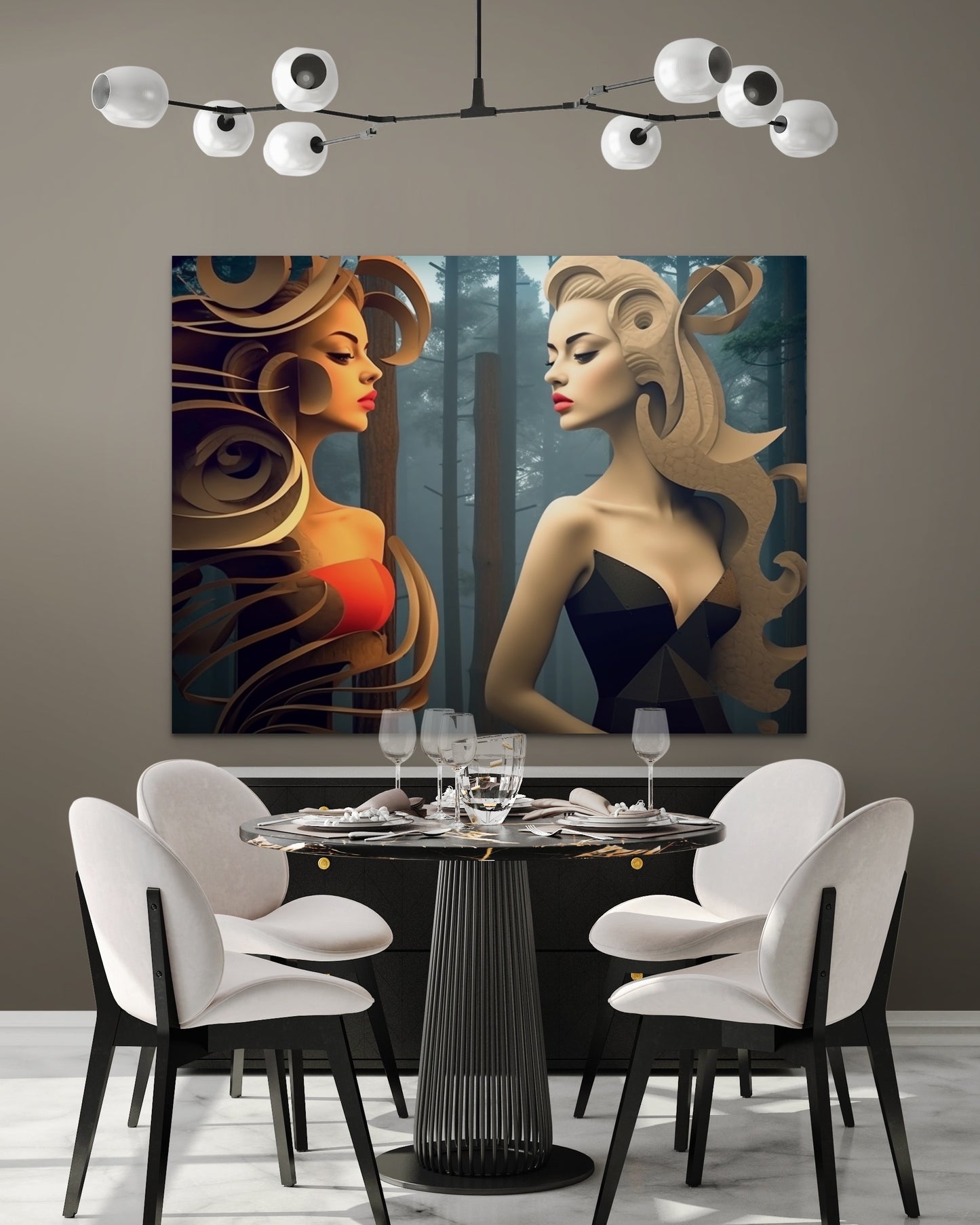 Mirror-abstract-Canvas Gallery Wraps