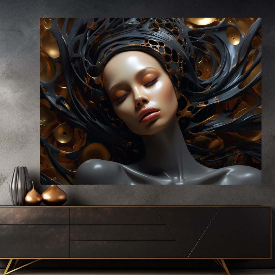 Black art- parametric Figurative art-Canvas Gallery Wraps