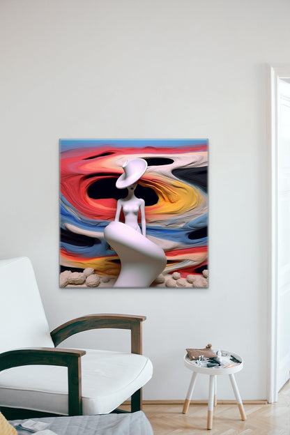 Lady in Colour-abstract-Canvas Gallery Wraps