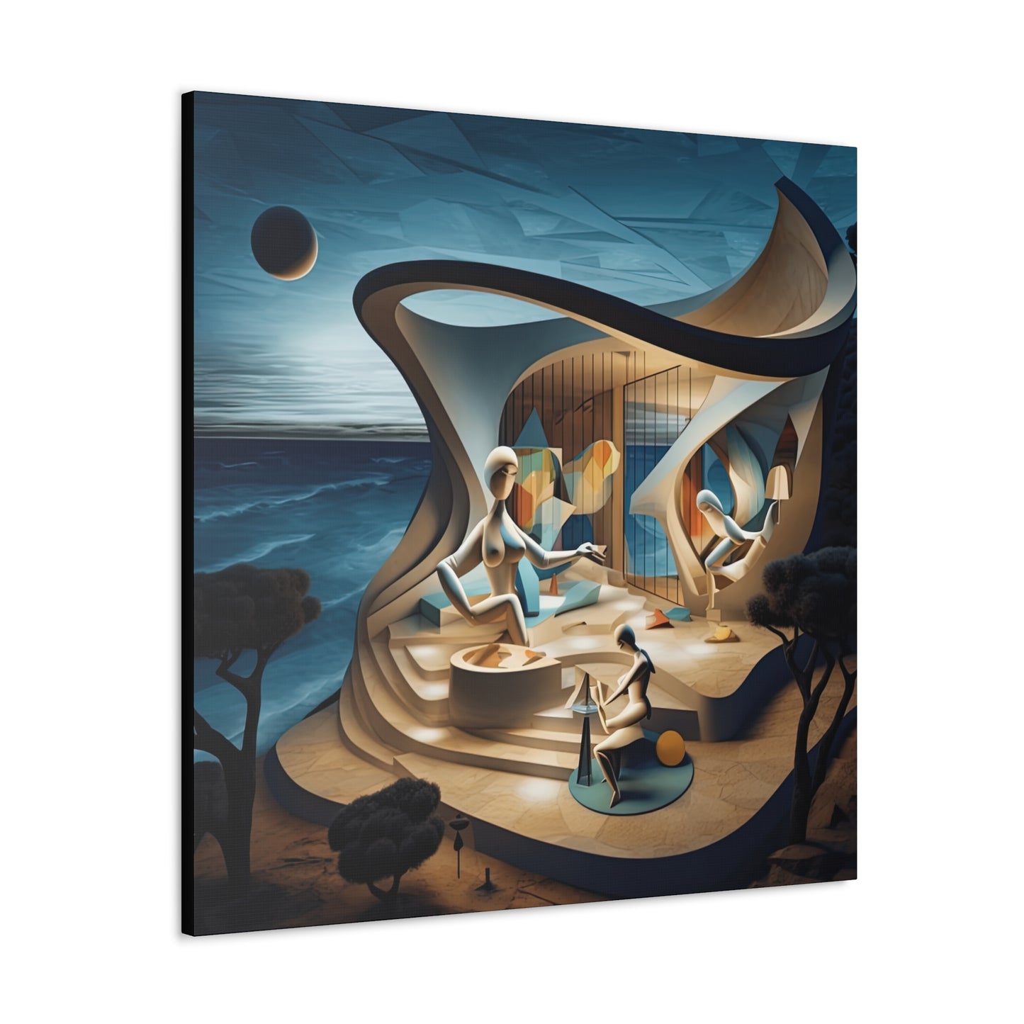 Lunar Serenade by St Drakos-Canvas Gallery Wraps