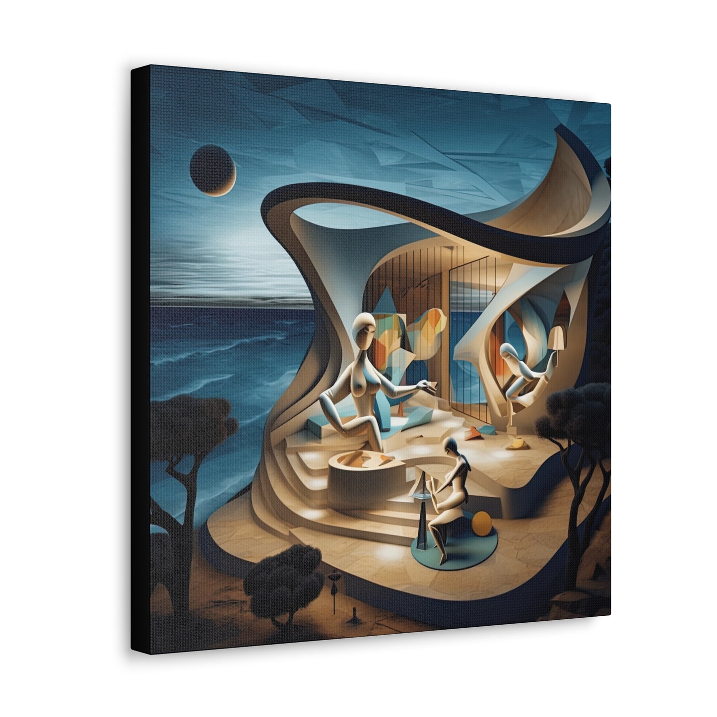 Lunar Serenade by St Drakos-Canvas Gallery Wraps