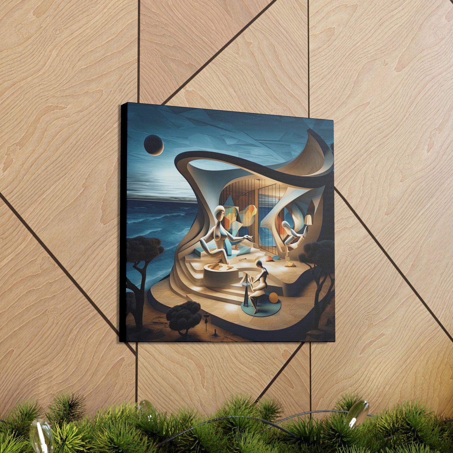 Lunar Serenade by St Drakos-Canvas Gallery Wraps